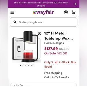 Cozyberry candle warmer  black